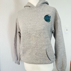 Santa Cruz Gray Hoodie. Unisex. Kids medium